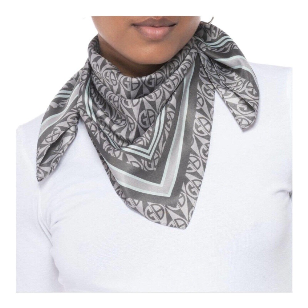 Giani Bernini Bordered Paisley Kite Scarf Grey New